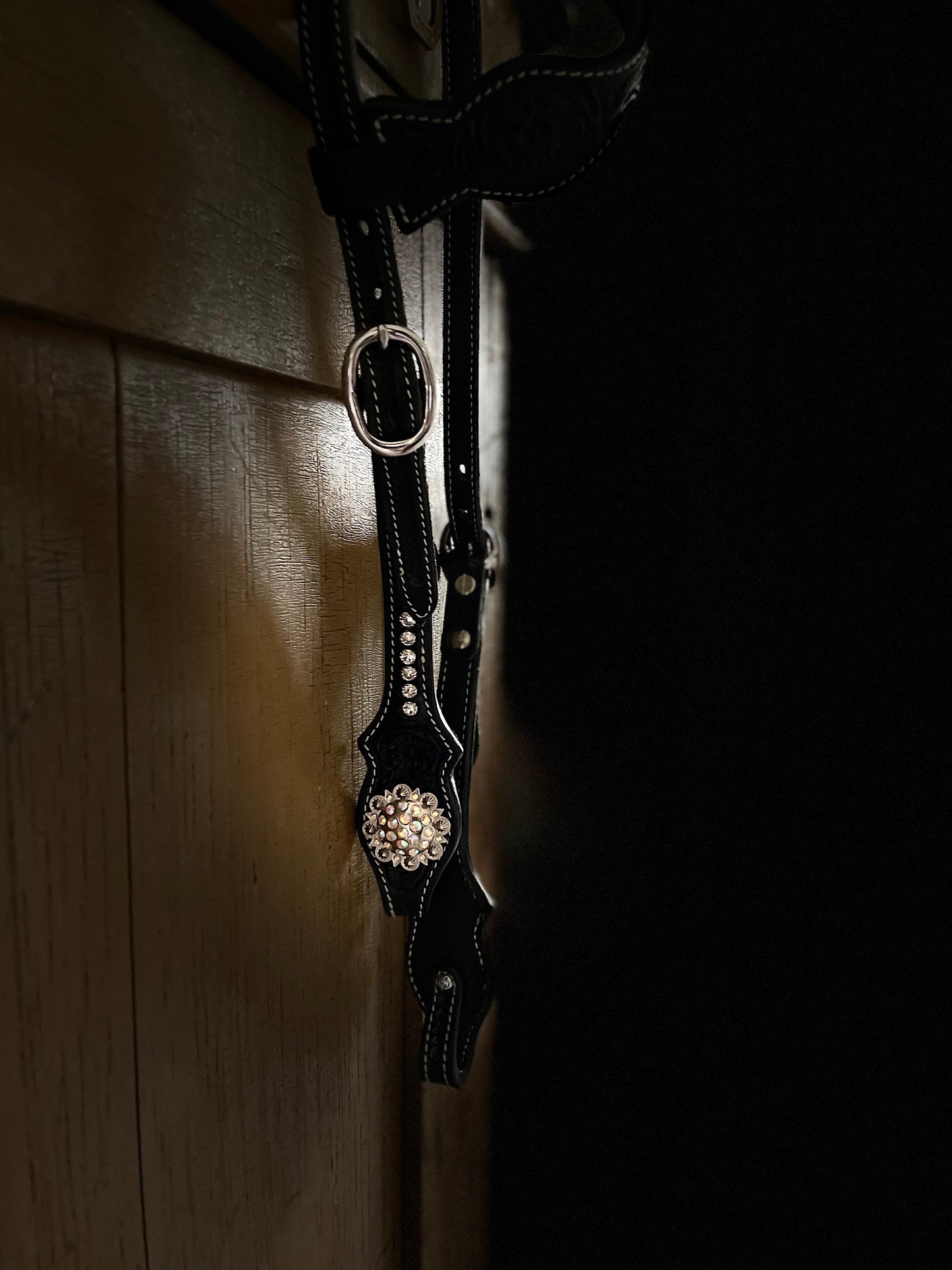 WWR träns black leather bling
