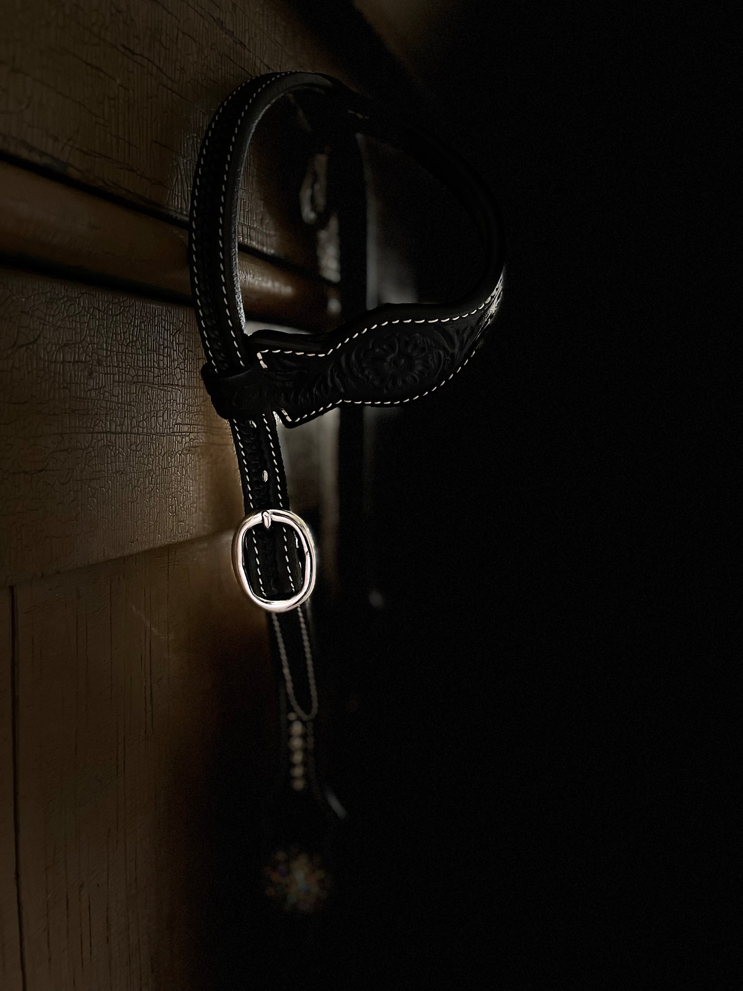 WWR träns black leather bling