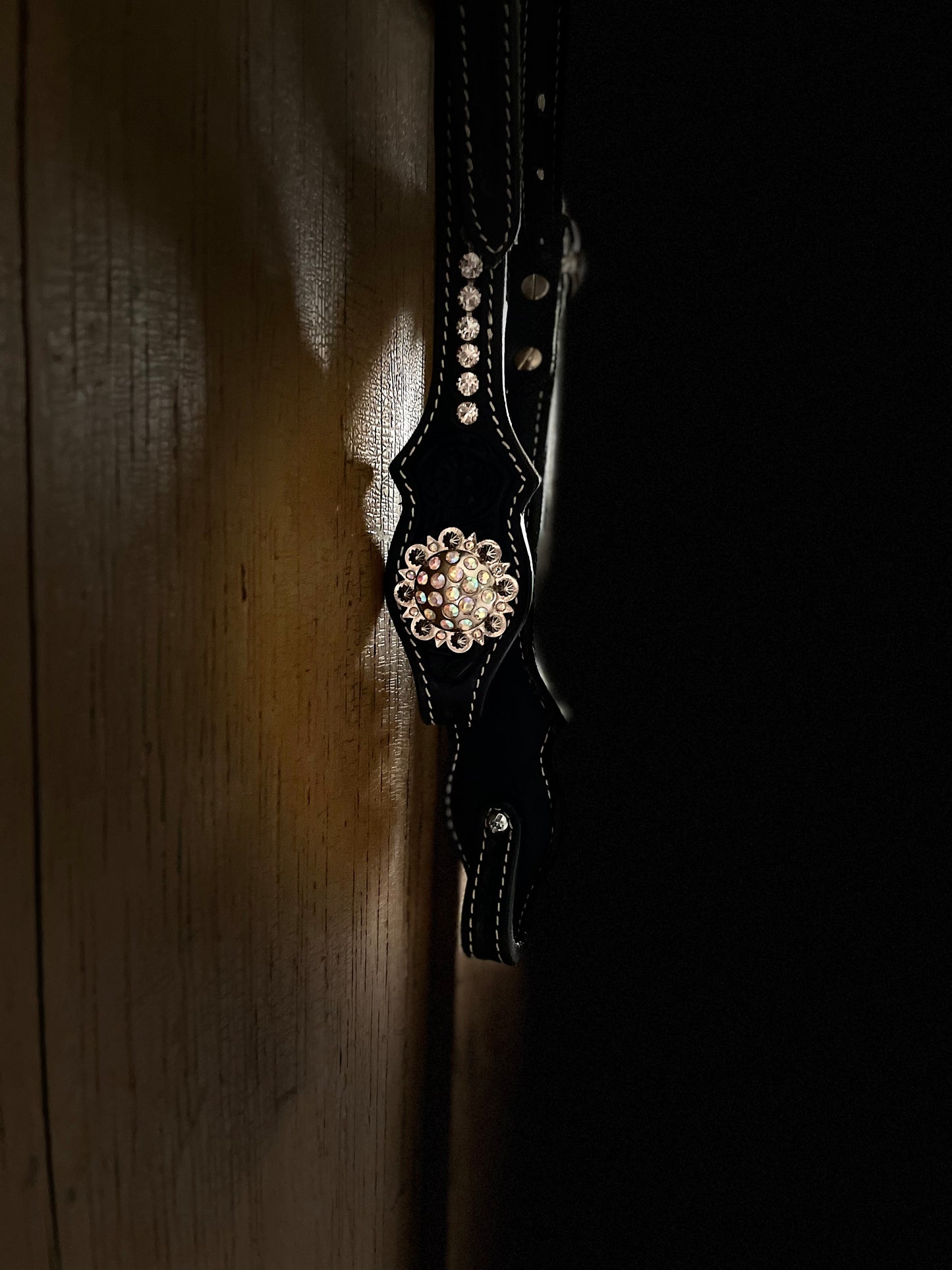 WWR träns black leather bling