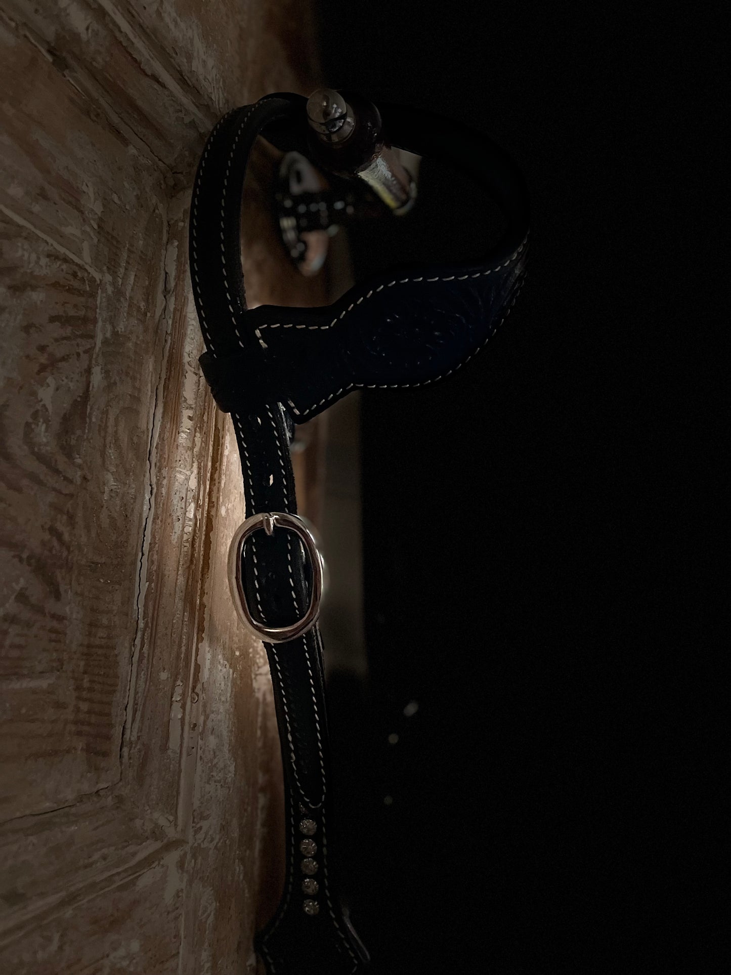 WWR träns black leather bling