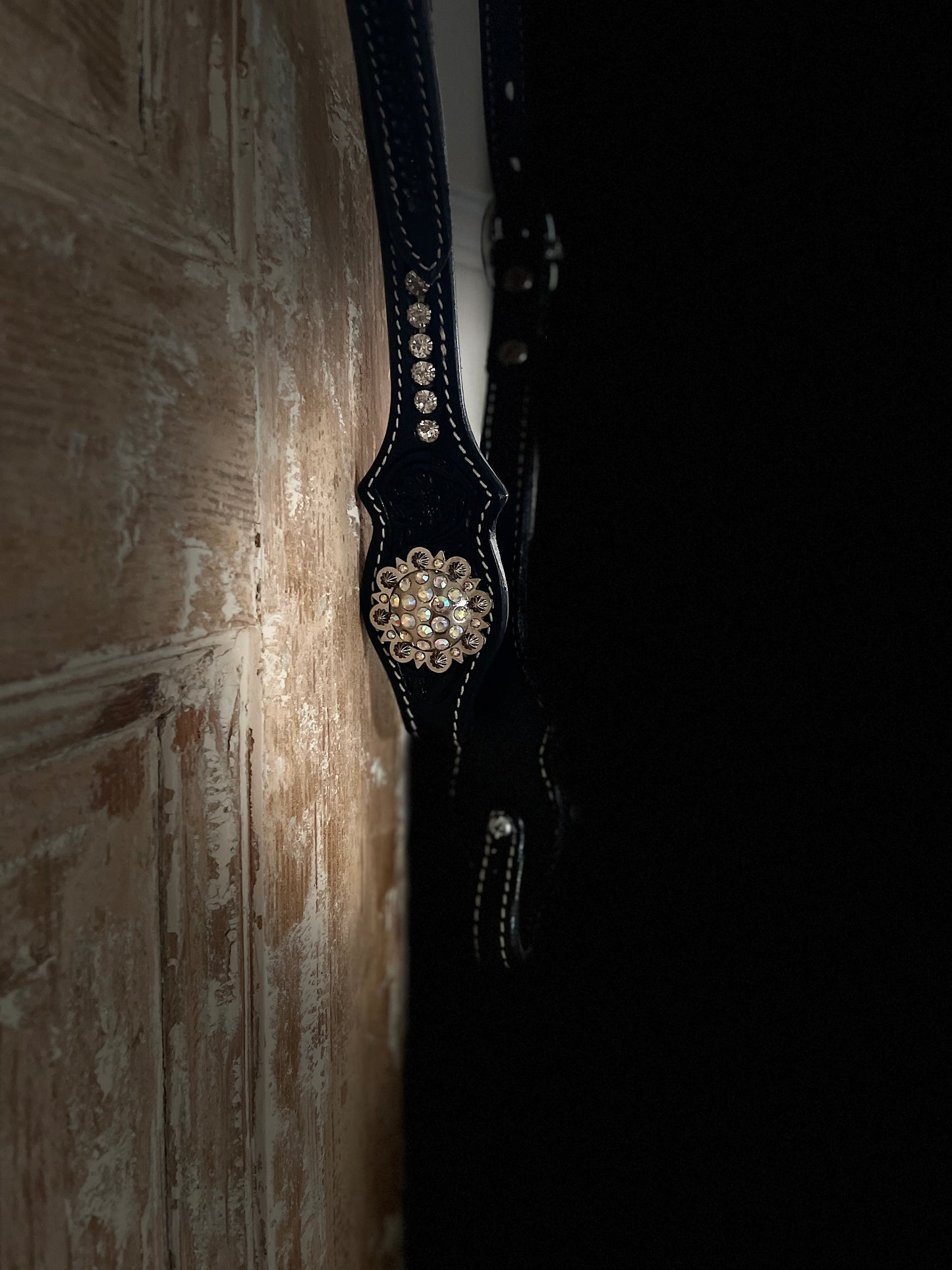 WWR träns black leather bling