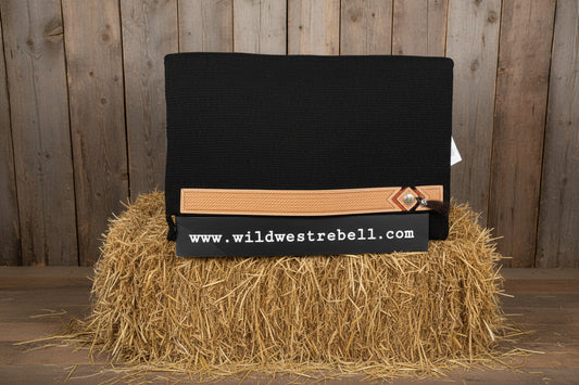 wildwestrebell showpadd  svart western padd