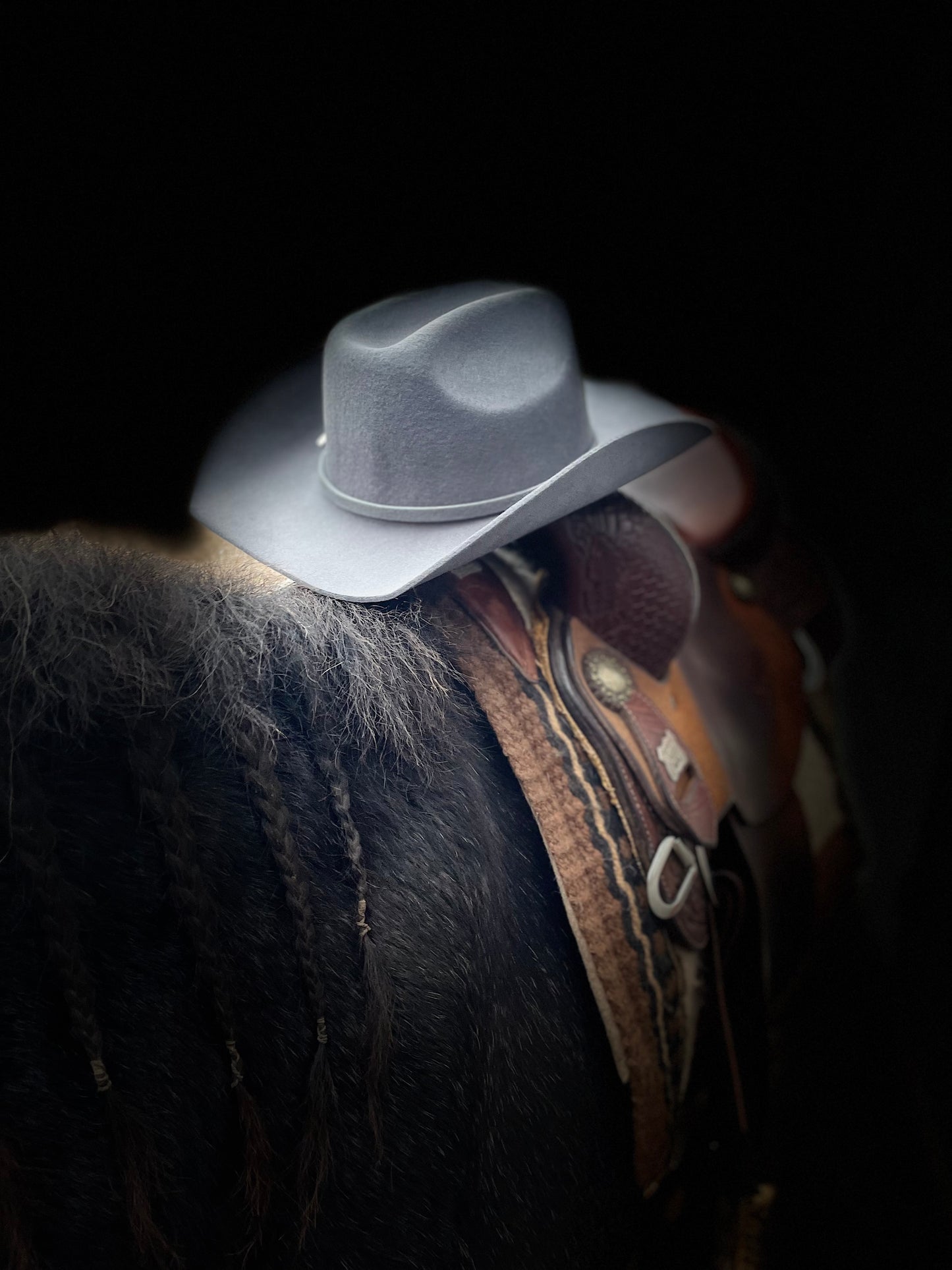 Wildwestrebell silver spurs  grå