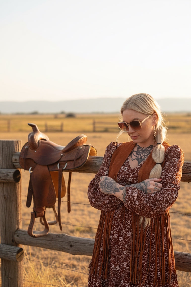 wildwestrebell cowgirl klänning