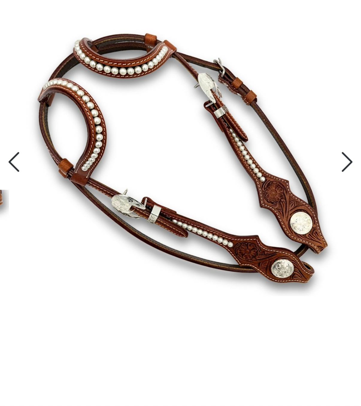 WWR träns western träns med silver och pärl  detaljer