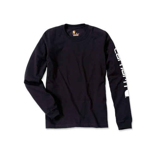carhartt långärmad mörkgrå/grey green  klassisk tryck bröst unisex