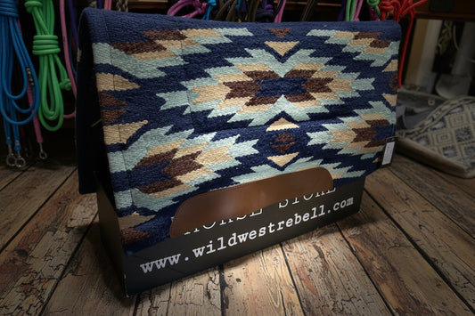 wildwestrebell Ull padd –  i Fårull med Fleece och Shock-Absorbering blå / brun