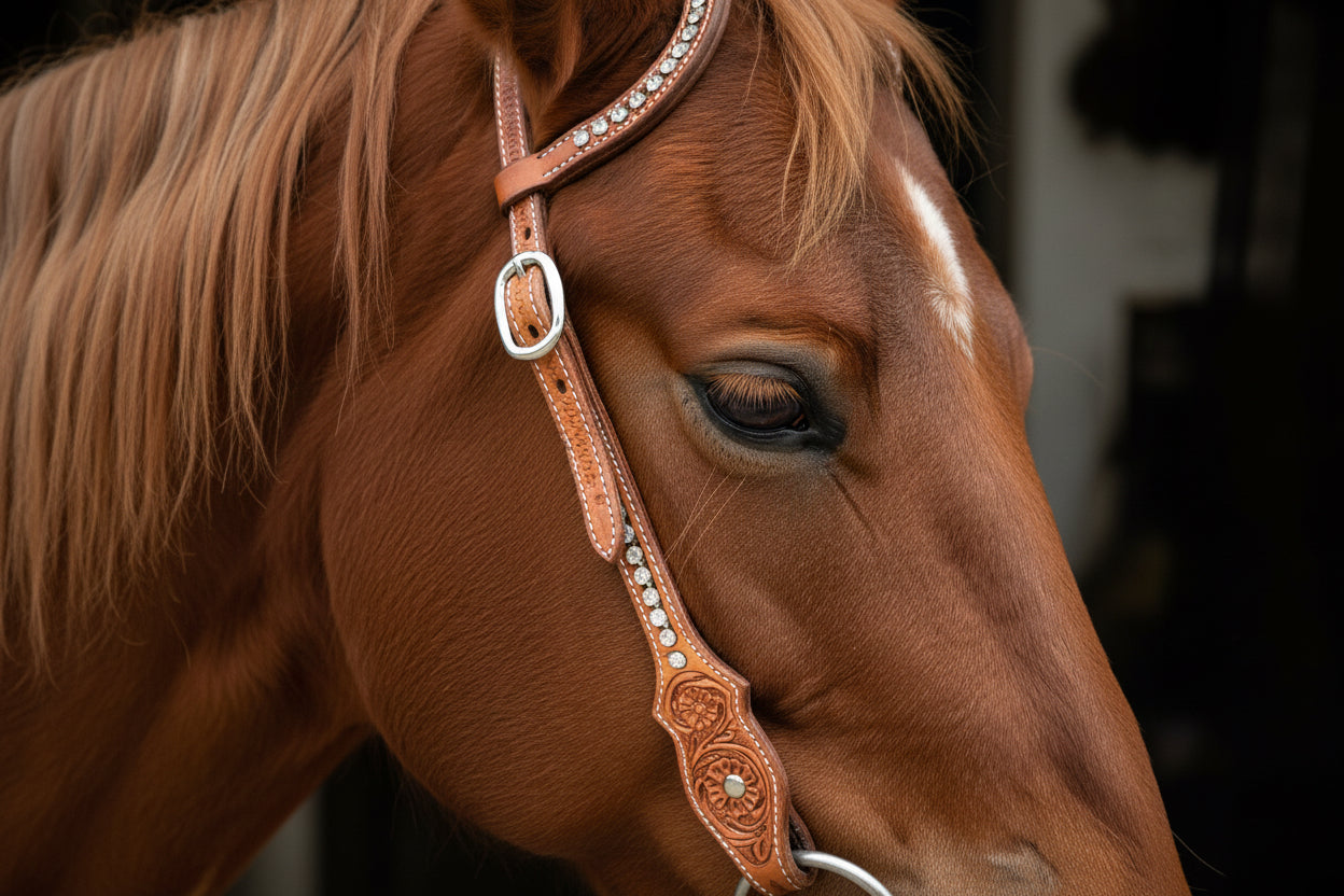 Wildwestrebell Westernträns med två one ears bling ljus
