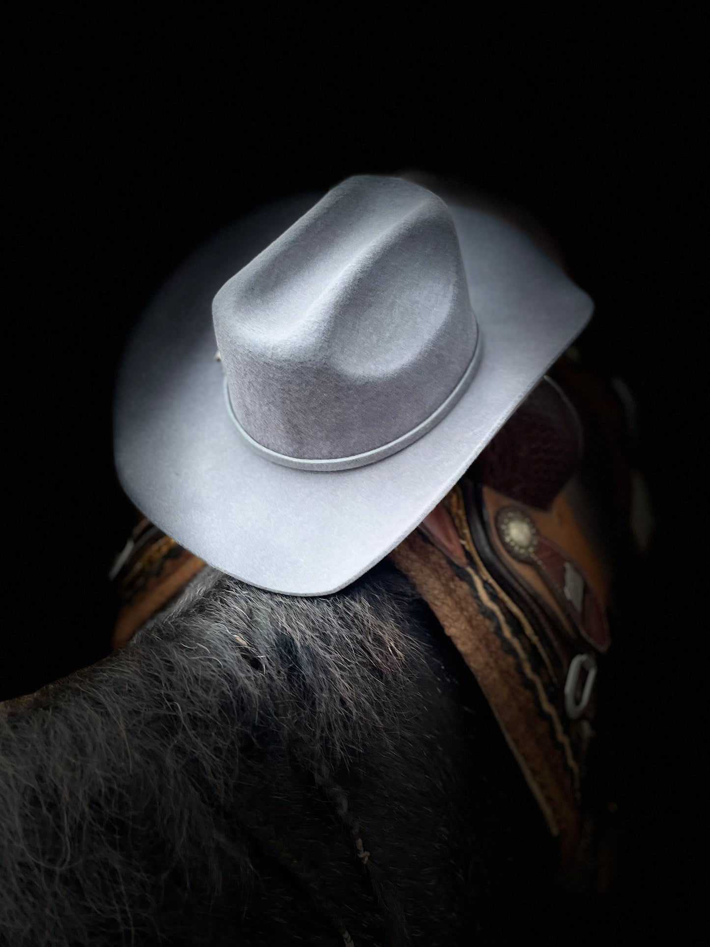 Wildwestrebell silver spurs  grå