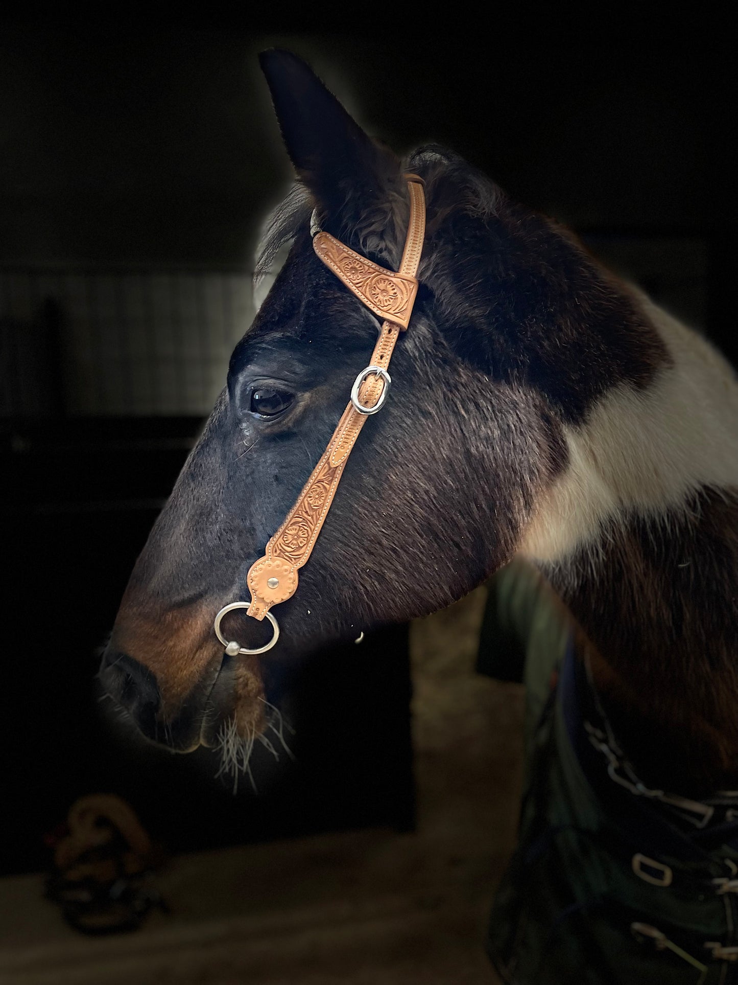 Wildwestrebell Westernträns med två one ears silver ljus brun