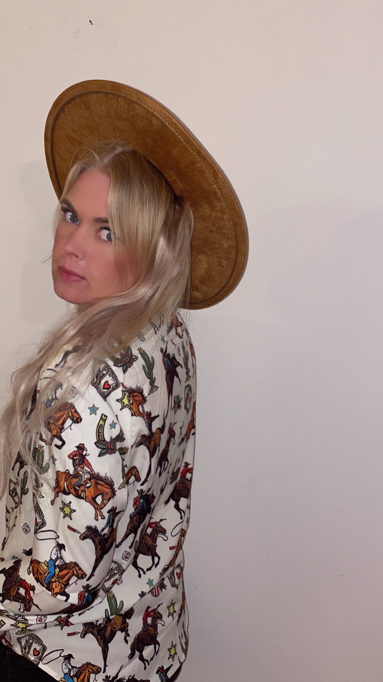 wildwestrebell cowgirl skjorta