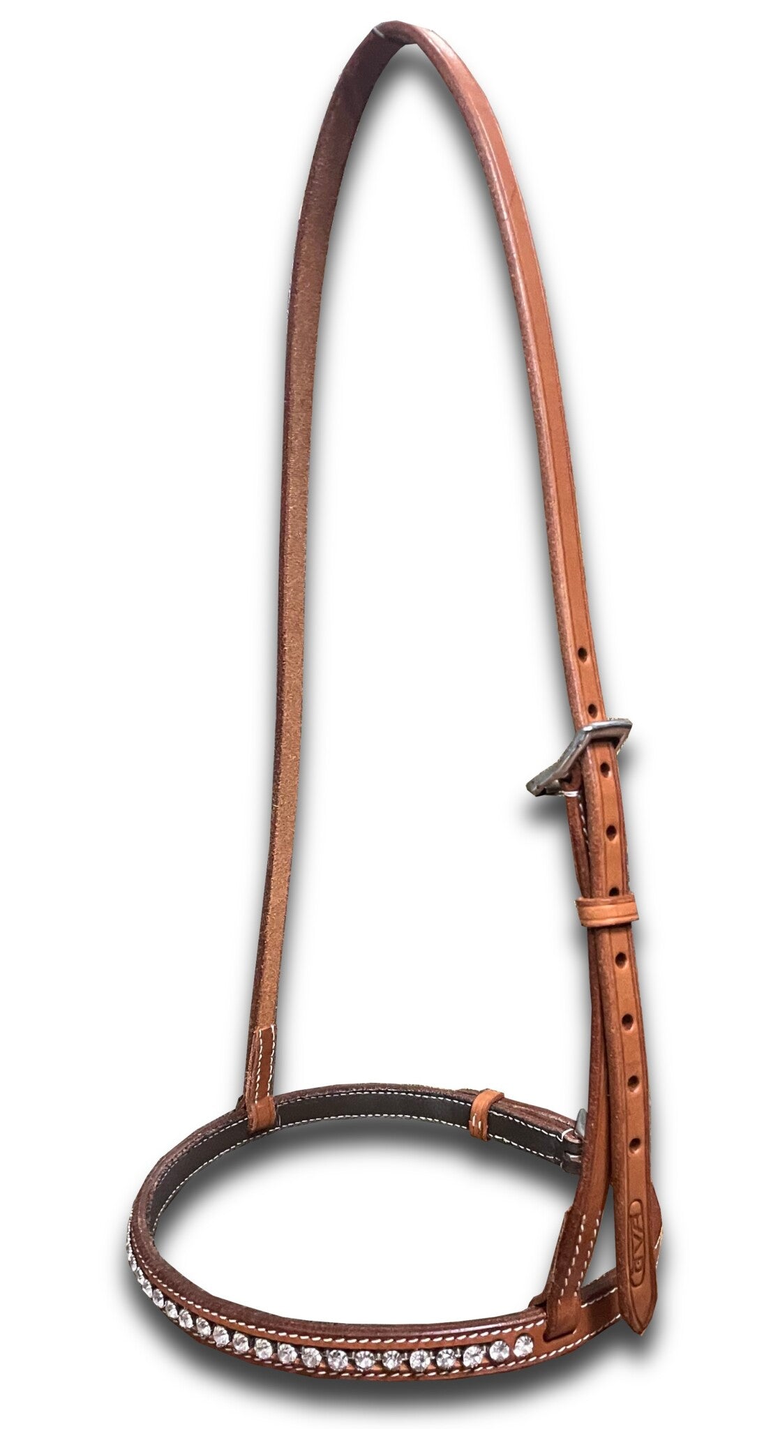 wildwestrebell Moutshutter Nosgrimma med vita strasstenar chestnut ljus