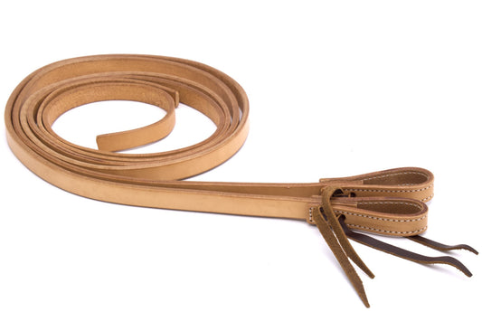 wildwestrebell  reins läder tyglar light oiled i ljus skinn