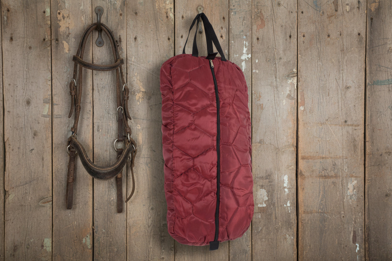 wildwestrebell träns / transport väska maroon